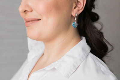 Close-up of young woman looking away