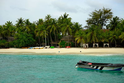 View of boats in swimming pool