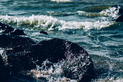 Close-up of sea waves