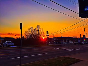 Railroad track at sunset