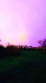 Scenic view of landscape against sky during sunset