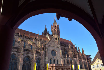 Low angle view of historic building