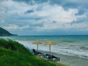 Scenic view of sea against sky