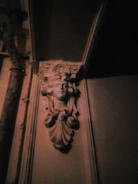 Low angle view of statue in building