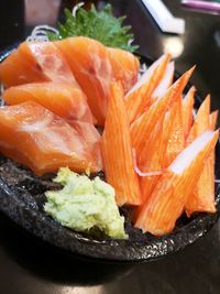 Close-up of fish in plate