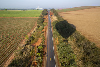 Panoramic shot of agricultural field