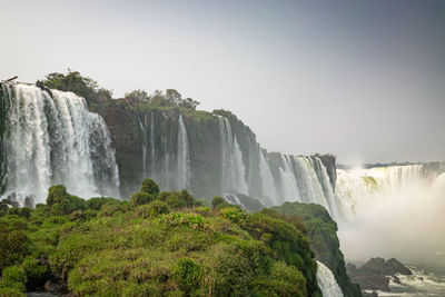 Scenic view of waterfall