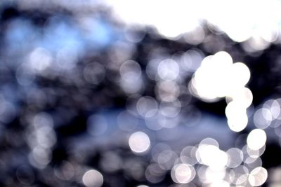 Defocused lights against blurred background