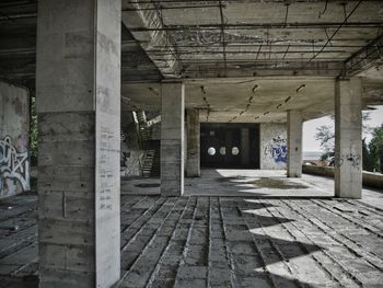 Interior of abandoned building