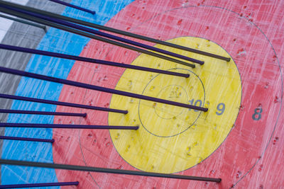 Close-up of dartboard