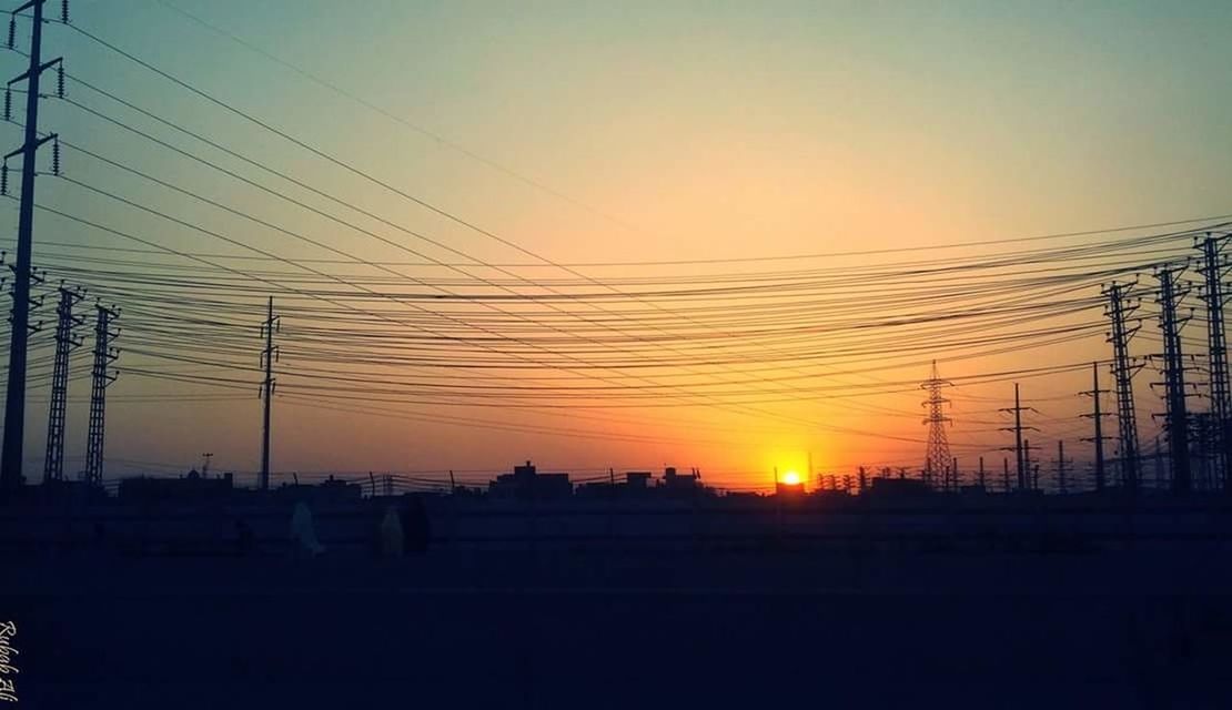 sunset, silhouette, power line, electricity pylon, orange color, sun, power supply, electricity, connection, sky, scenics, beauty in nature, cable, tranquility, tranquil scene, nature, fuel and power generation, sunlight, idyllic, technology