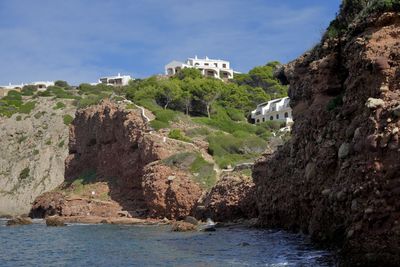 Scenic view of sea against sky in menorca spain