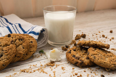 Close-up of cookies on table