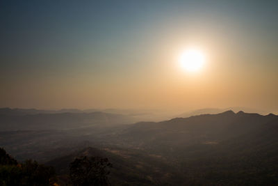 Scenic view of landscape during sunset