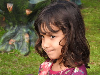 Close-up portrait of a girl