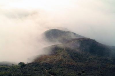 Hill in the mist