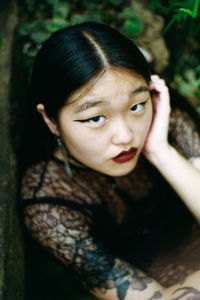 Close-up portrait of cute girl