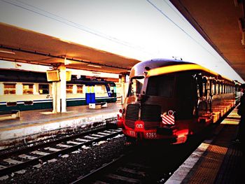 Train at railroad station