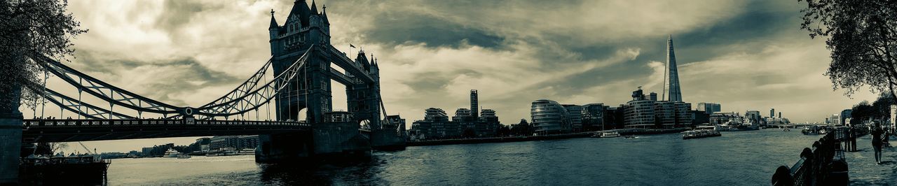 City against cloudy sky