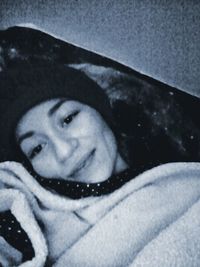 Close-up portrait of young woman