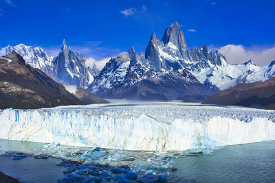 Glaciar perito moreno and mount fitz roy composite photographs