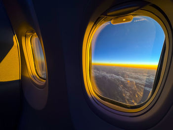 View of airplane wing