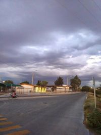 Road against cloudy sky