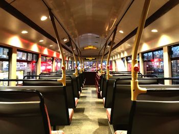 Empty seats in train