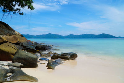 Scenic view of sea against sky