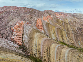 Low angle view of old ruins against sky