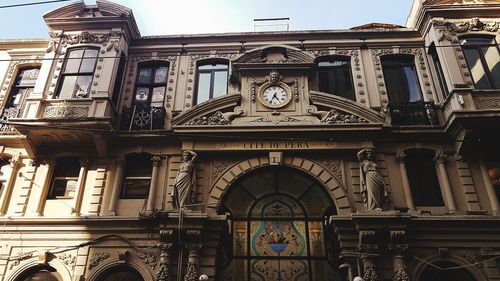 Low angle view of historic building against sky