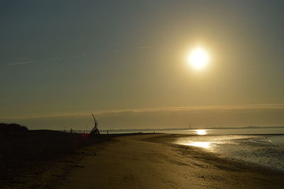Scenic view of sunset over sea