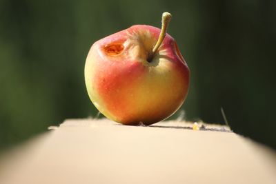 Close-up of apple on table