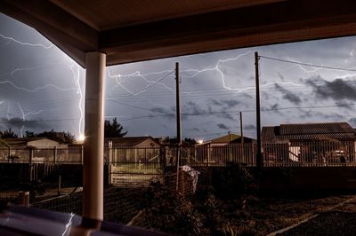 Lightning strike against built structures