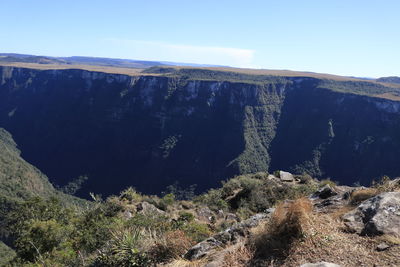 Scenic view of mountain against sky