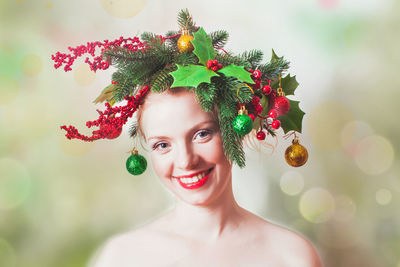 Portrait of smiling young woman