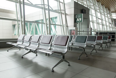 Chairs and tables in airport