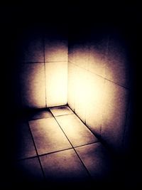 Interior of tiled floor