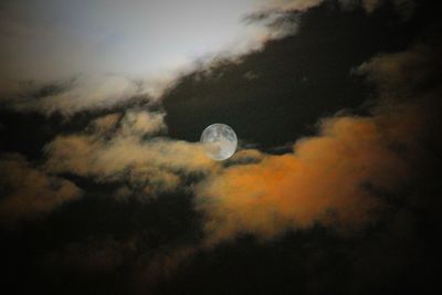 Low angle view of cloudy sky