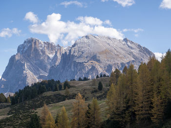 Panoramic view of mountains against sky at seiser alm