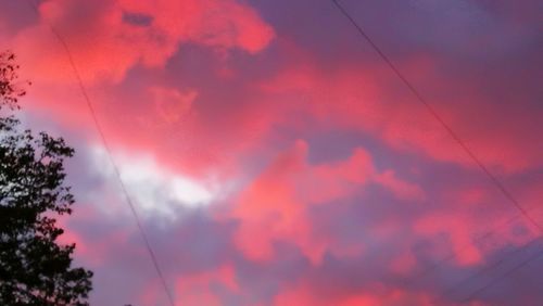 Low angle view of sky at sunset