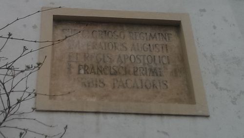 Close-up of text on wall