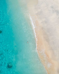 High angle view of sea shore