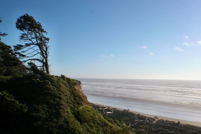 Scenic view of sea against sky at olympic peninsula