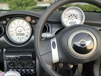 Close-up of vintage car