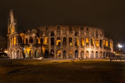 View of monument at night