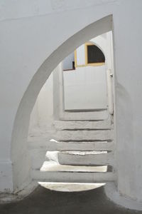 Staircase of  white building