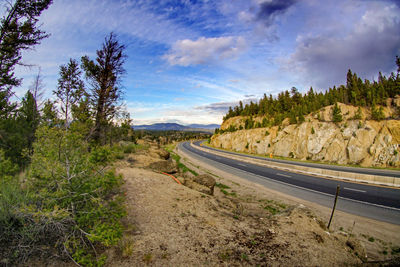 Road passing through landscape