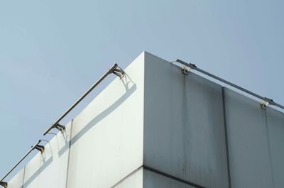 Low angle view of built structure against clear sky