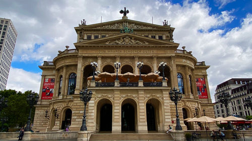 Low angle view of historical building against sky